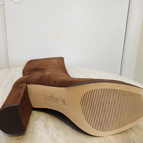 Lauren Ralph Lauren Womens Artizan II Tall Slouch Tobacco - c002 - Picture 6 of 9